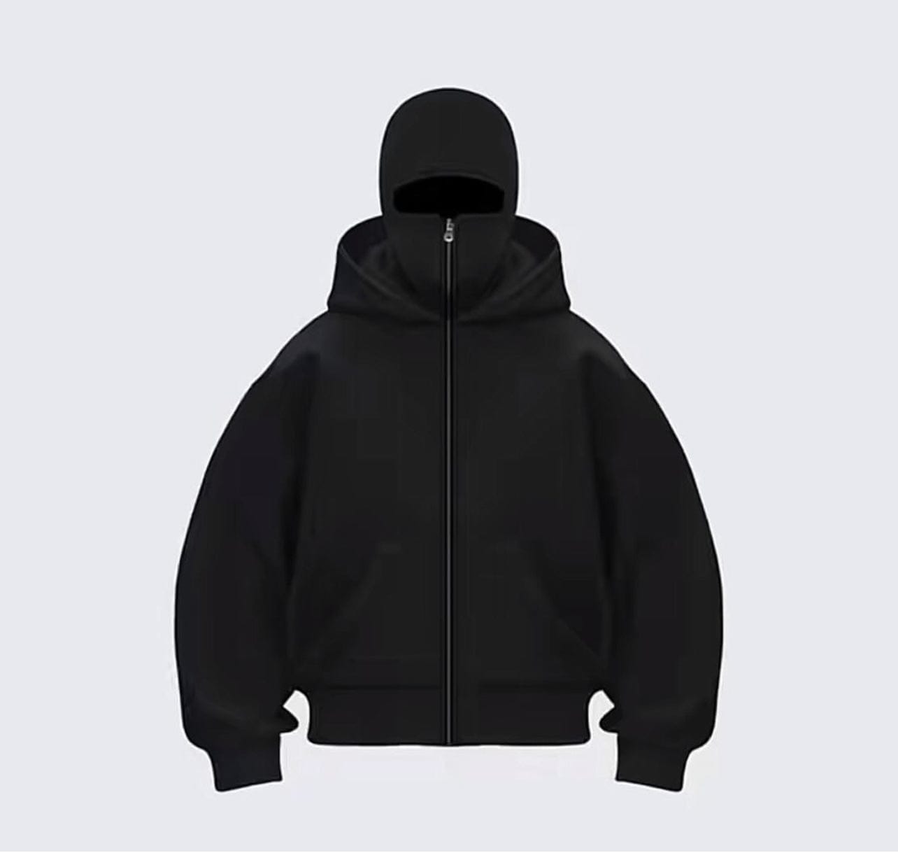 Full Zipper Retro Ninja Mask Jacket Coats Y2k